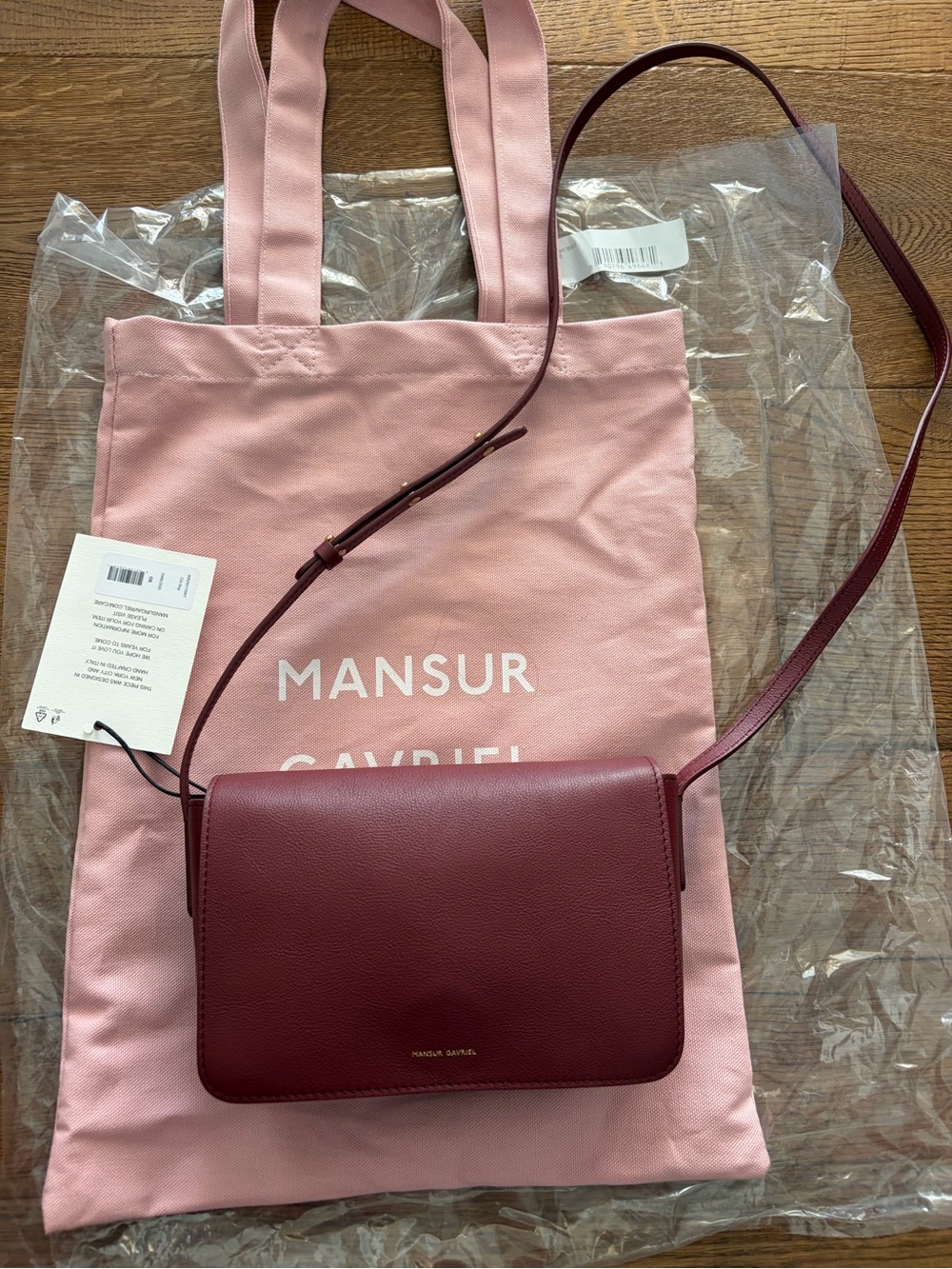 Mansur Gavriel Clio Leather Crossbody Bag